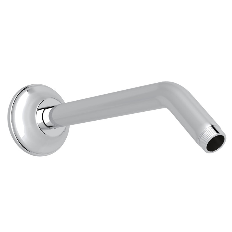 9" Reach Wall Mount Shower Arm, Polished Chrome