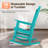 Outdoor Adirondack Rocking Chair HIPS All Weather Oversized Plastic Patio Chair Rocker（Set Of 2）-118762996