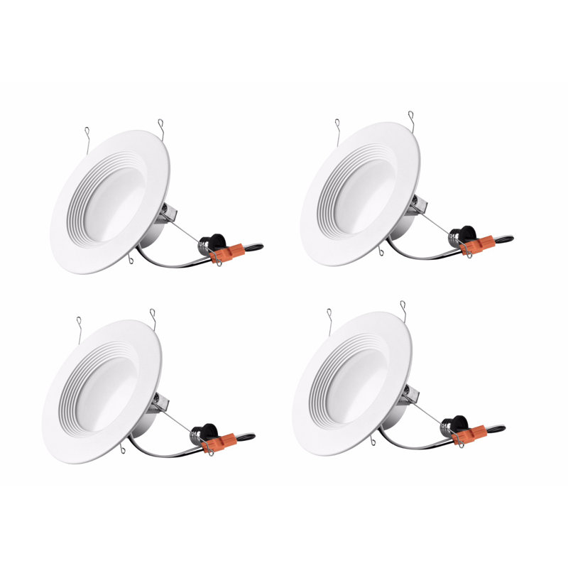 Matte White Aluminum 6-Inch LED Recessed Light Pack