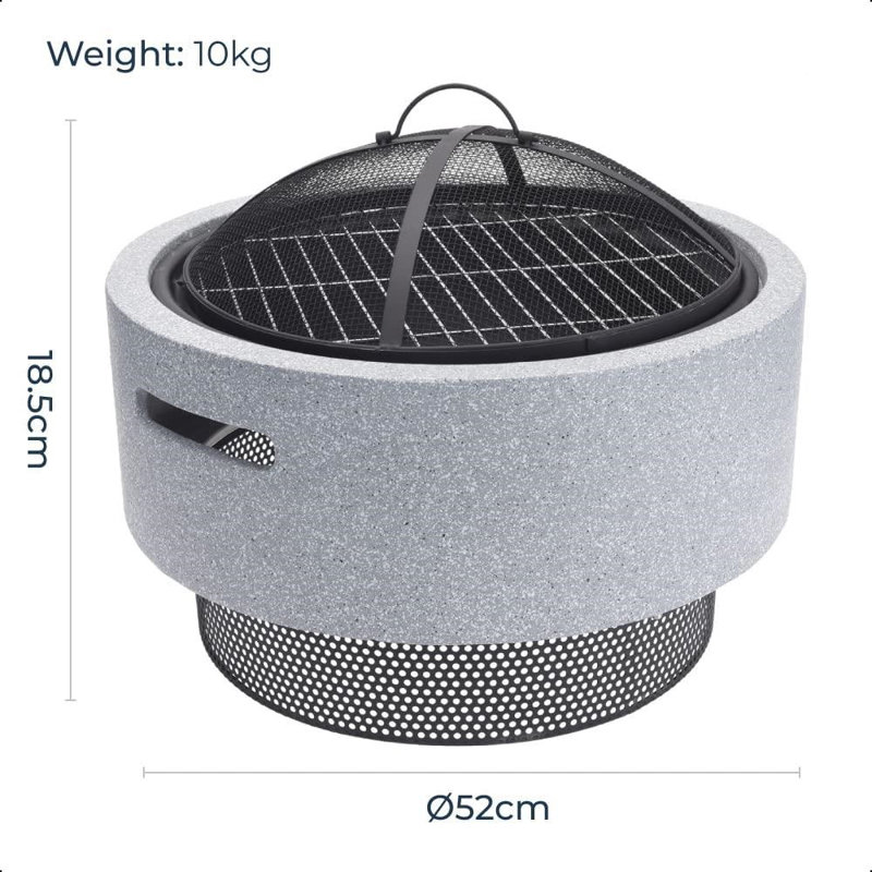 Bowdoinham Round Concrete Smokeless Fire Pit