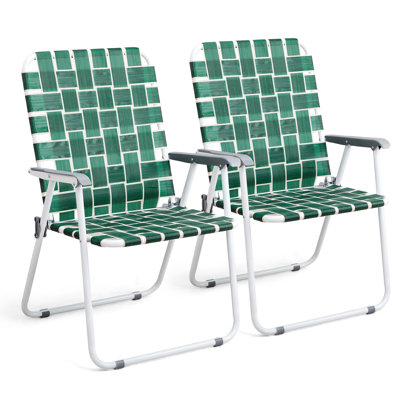 Chaise de plage pliante en métal (ensemble de 1)