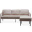 Canapé 3 places en L beige avec repose-pieds-1941390069