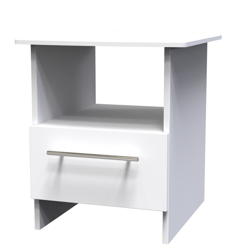 Beyhan End Table, White