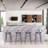 Saleh Counter Stool with Metal Frame-2028004521-2021325166