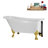 58" Streamlin Clawfoot Tub,Tray,Drain, Clawfeet-101628929-102219862