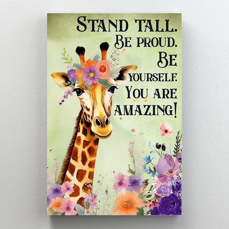Kymarley Giraffe You Are Amazing 2, H 36 po x l 24 po x P 1,25 po
