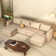 Dulvert 116" W 6 Piece Upholstered Modular Sectional Ottoman Sofa With Storage