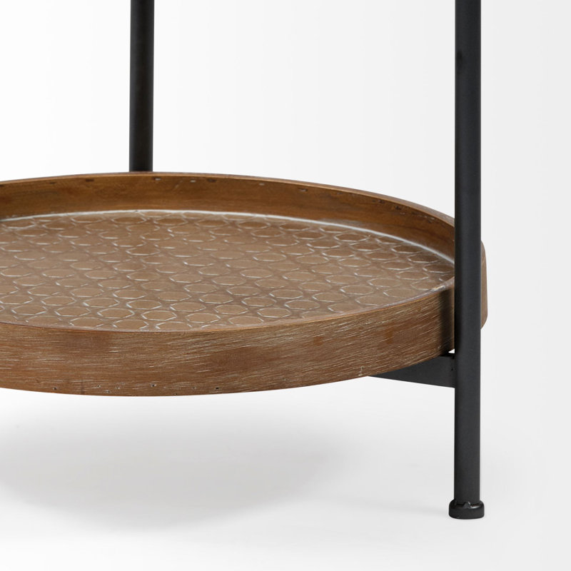 Gaier Solid Wood Tray Top End Table