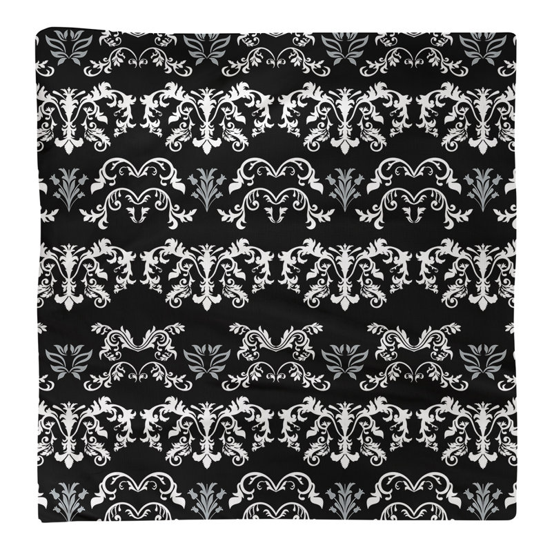 Serviette de football Las Vegas, Blanc / Noir / Argent, polyester, l 22 po x L 22 po