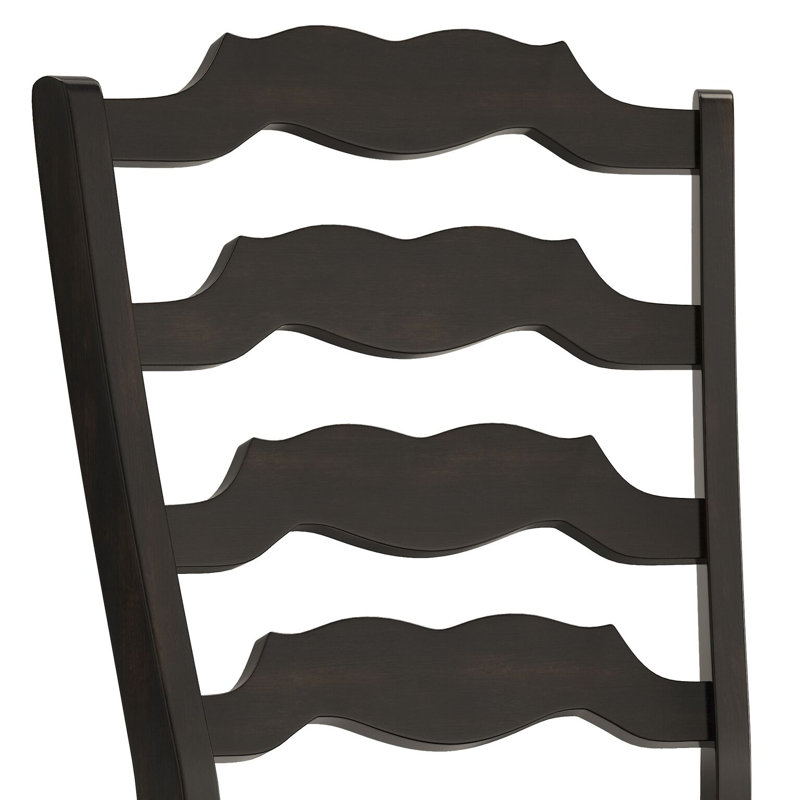 Fortville Solid Wood Counter/Bar Stool, Antique Black, Bar Stool (29” Seat Height)