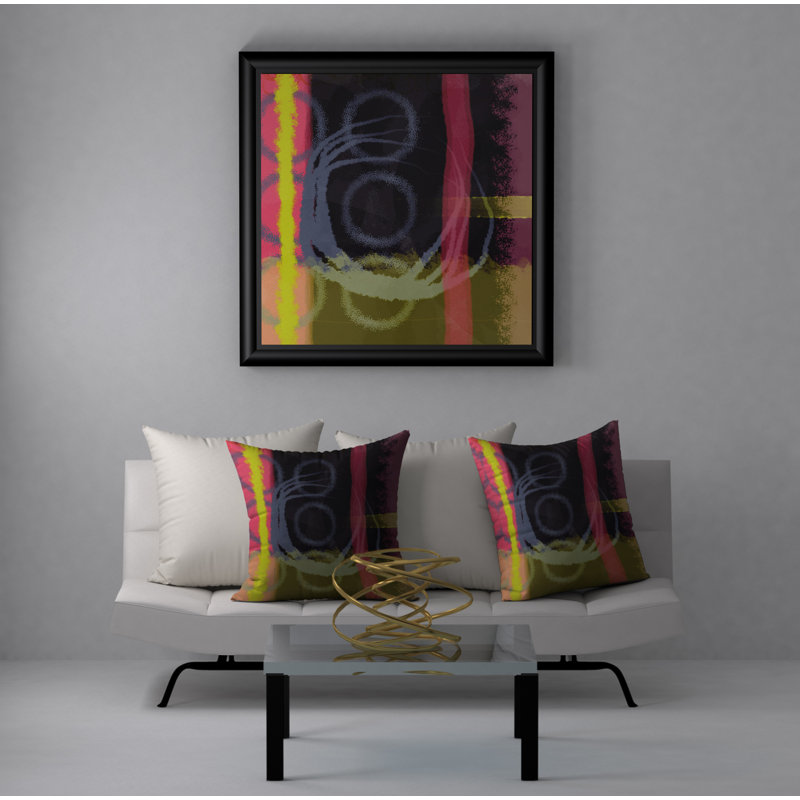 Abstract Reversible Throw Pillow, 24" x 24"