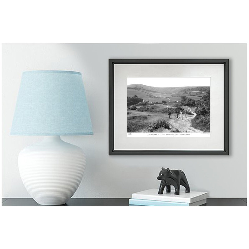 Luccombe Village, Pathway To Ventnor 1913 - Single Picture Frame Print, 60cm H x 80cm W x 2.3cm D