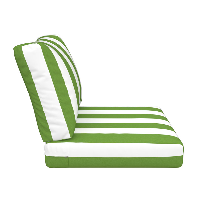 Amala Sunbrella Indoor/Outdoor Deep Seating Cushion, 24" W x 5" D, Sunbrella Refuge Garden