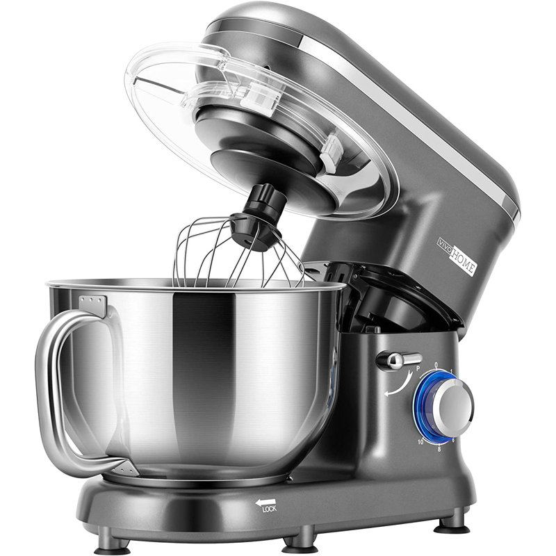 660W 10 Speed 6 Quart Tilt-Head Stand Mixer, Gray