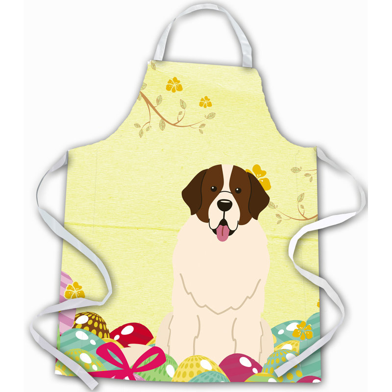 Tablier œufs de pâques, Blond / chocolat / crème, Chien de garde de Moscou