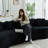 Compression Cloud Sectionals, 111.5 Inch Corduroy Modern Home Sofa