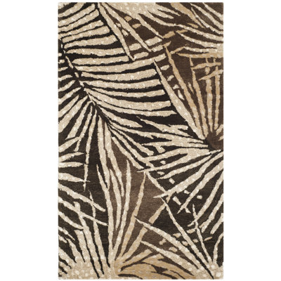 Tapis floral en laine et viscose Greaves Martha Stewart