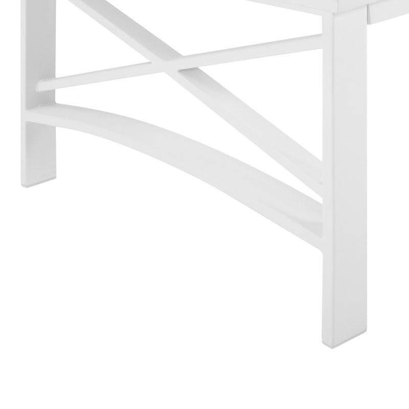 Table basse en métal Marple, Blanc
