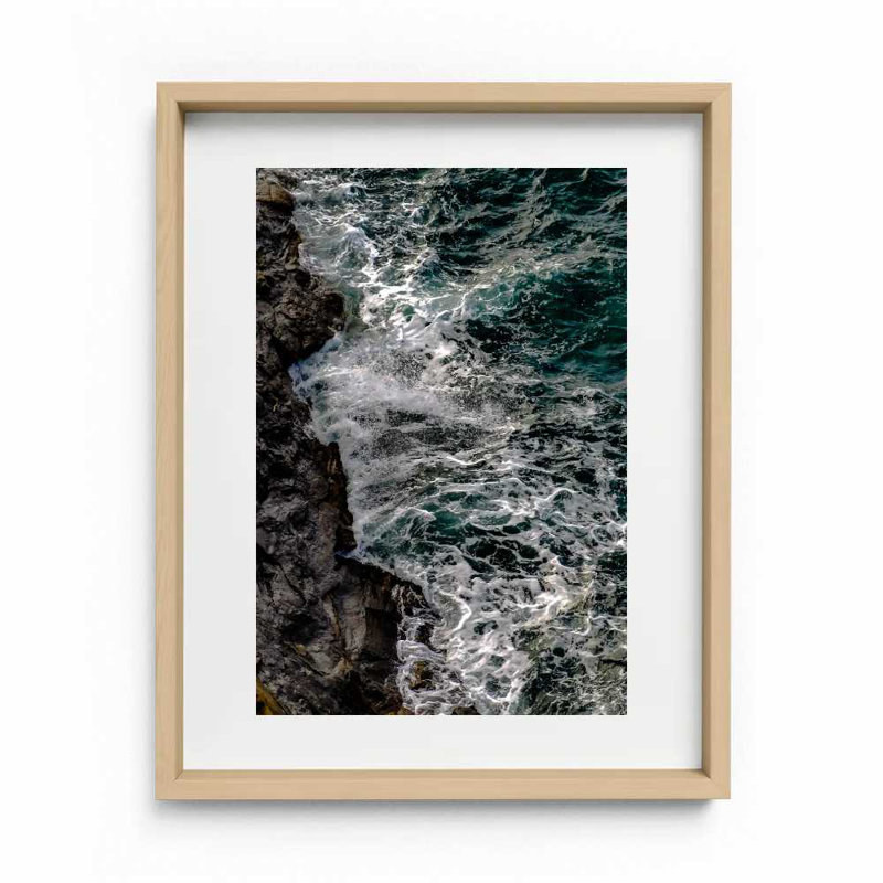 Water's Edge Print by Joseph Regan, 26" H x 22" W x 0.75" D, Cherry