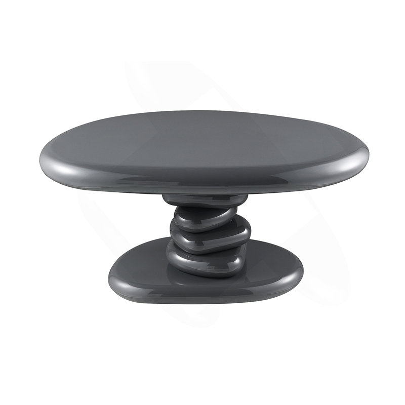 Gray High Gloss End Table