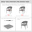 Outdoor 4'' Dining Chair Seat Cushion-1608959200-1608959201