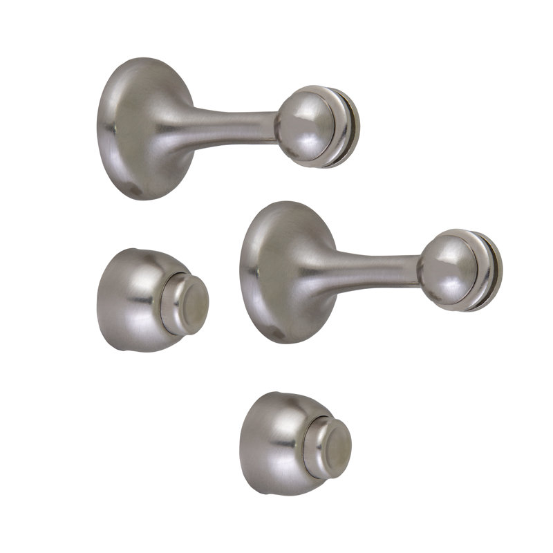 Butée de plinthe magnétique en acier Michigan, Nickel satiné