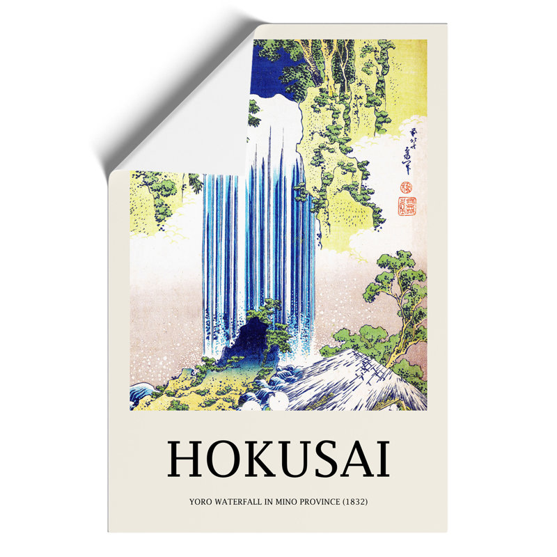The Yoro Waterfall In Mino Province by Katsushika Hokusai - No Frame Painting, 59cm H x 42cm W x 0.1cm D