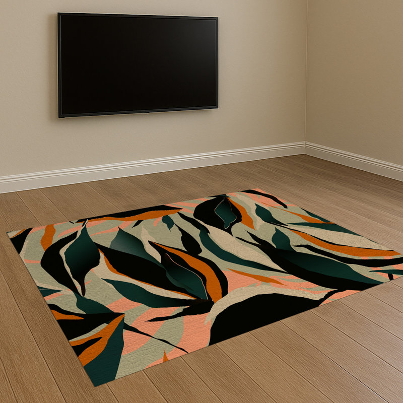 Floral Area Rug, Rectangle 155 x 230 cm