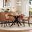 Solid Wood Round Dining Kitchen Table, 47.2", Intersecting Pedestal Base, Seats 4-6 | Gift Idea-2143005299-2143005302