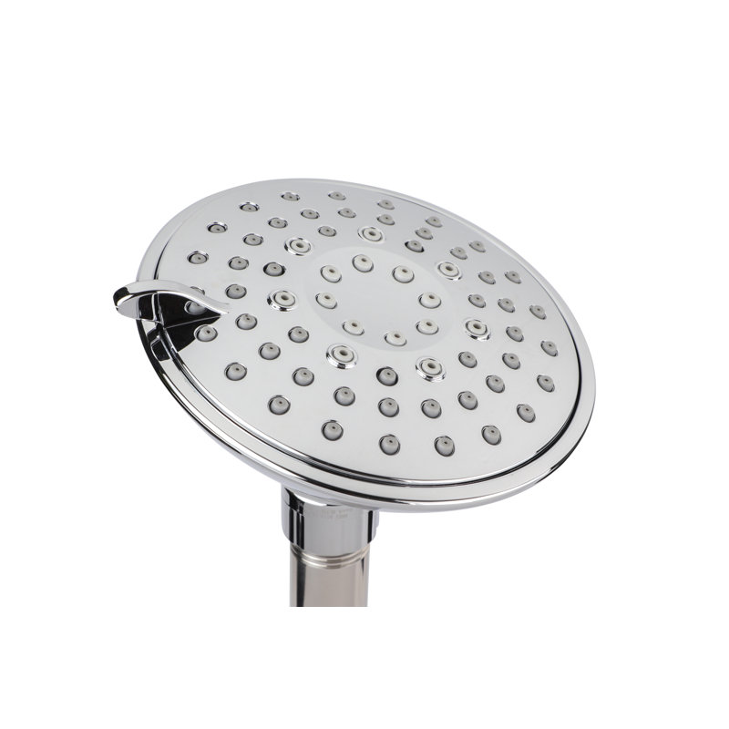 Pomme de douche à massage haute pression 5 fonctions à tête de douche fixe noir mat facile à nettoyer - 4,25 pouces, Noir mat