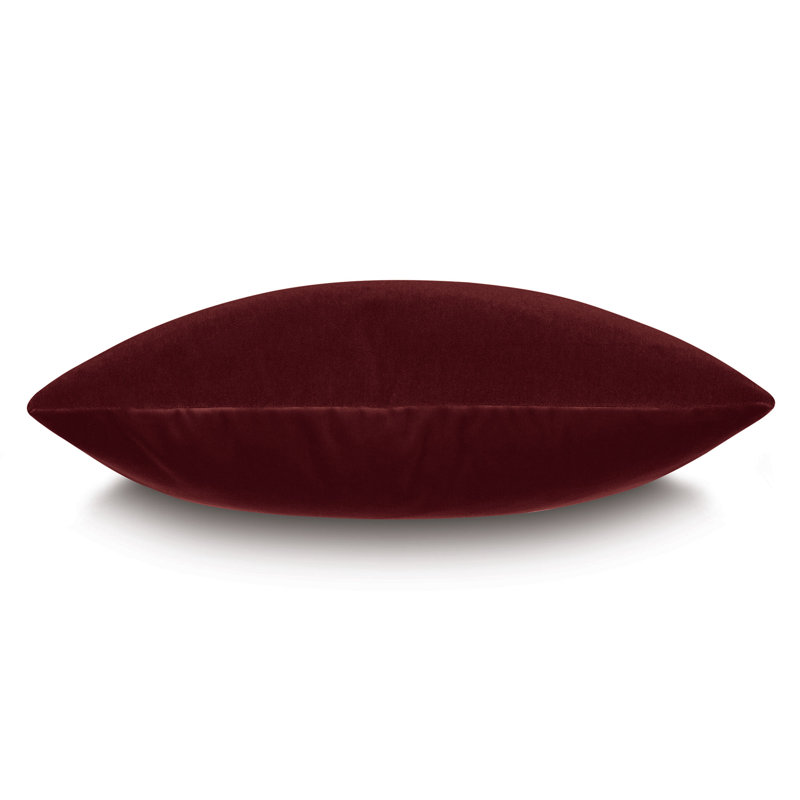Coussin Brahms Alpaca, Carré 24 po, Merlot