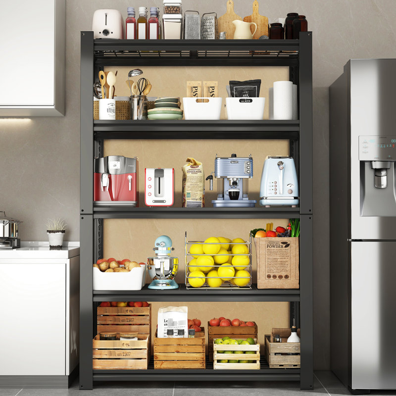 Étagère en métal de 72 po h 5, capacité de 2 000 lb, réglable pour les ustensiles de cuisine dans la cuisine - étagère de rangement à fil ouvert avec
