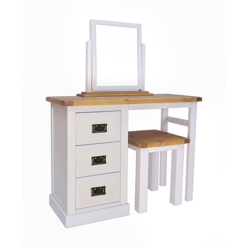 Eisley Dressing Table with Mirror, Grey/Grey