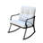Patio Rocker In - Breathable Cushions, Metal Construction, With For Backyard Cushions And Relaxing Ergonomic Design,-786027223