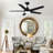 Modern 48''/56'' 5-Blade LED Standard Indoor Ceiling Fan with Remote Control and Light Kit Included-452111344-452111348