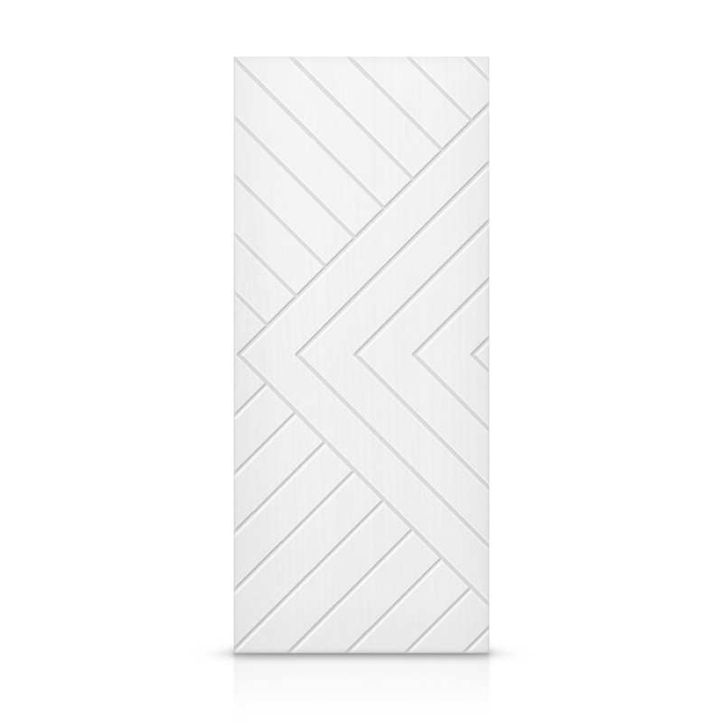 Porte standard à panneaux en bois manufacturé, Crème clair, 36 po x 96 po