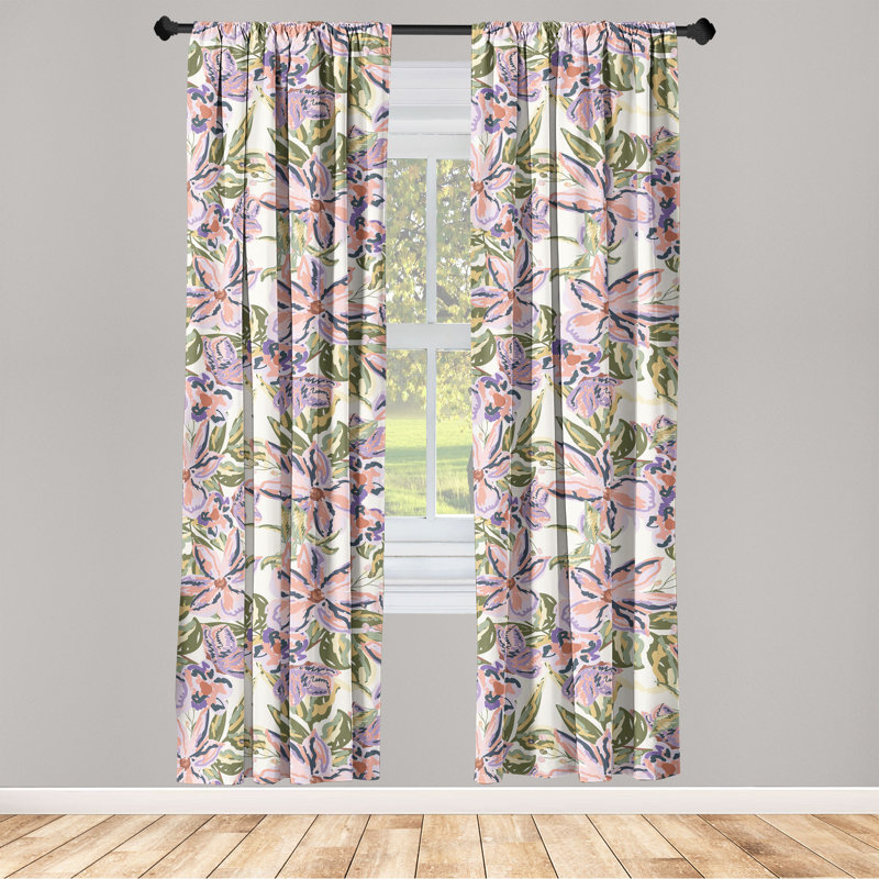 Semi Sheer Curtain Pair, 56" W x 84" L