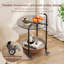 Glass Top Wheel End Table