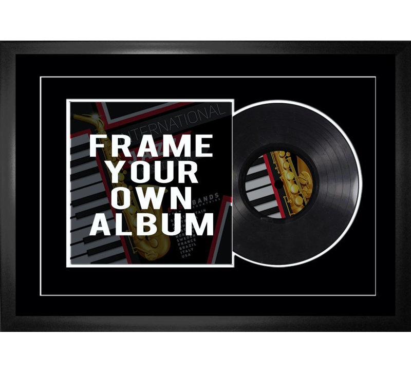 Cadre pour album vinyle sur fond noir, Noir