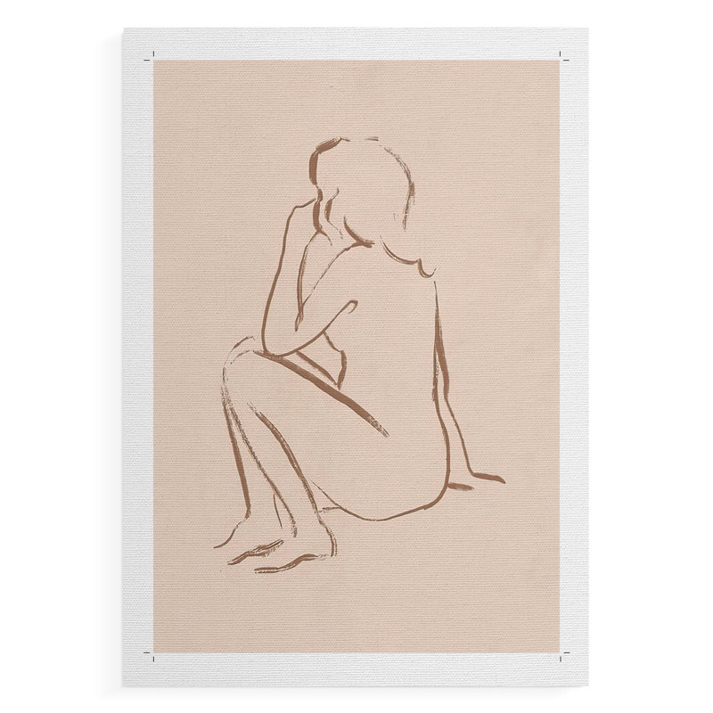 Soseed Pose II - reproduction de toile seulement - non encadrée, H 60 po x l 40 po