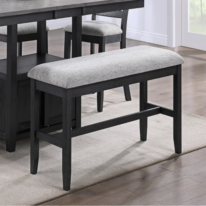 Banc rembourré 100% polyester, H 25 po x l 42 po x P 16 po
