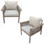 70cm Wide U-Shaped Patio Sofa with Cushions