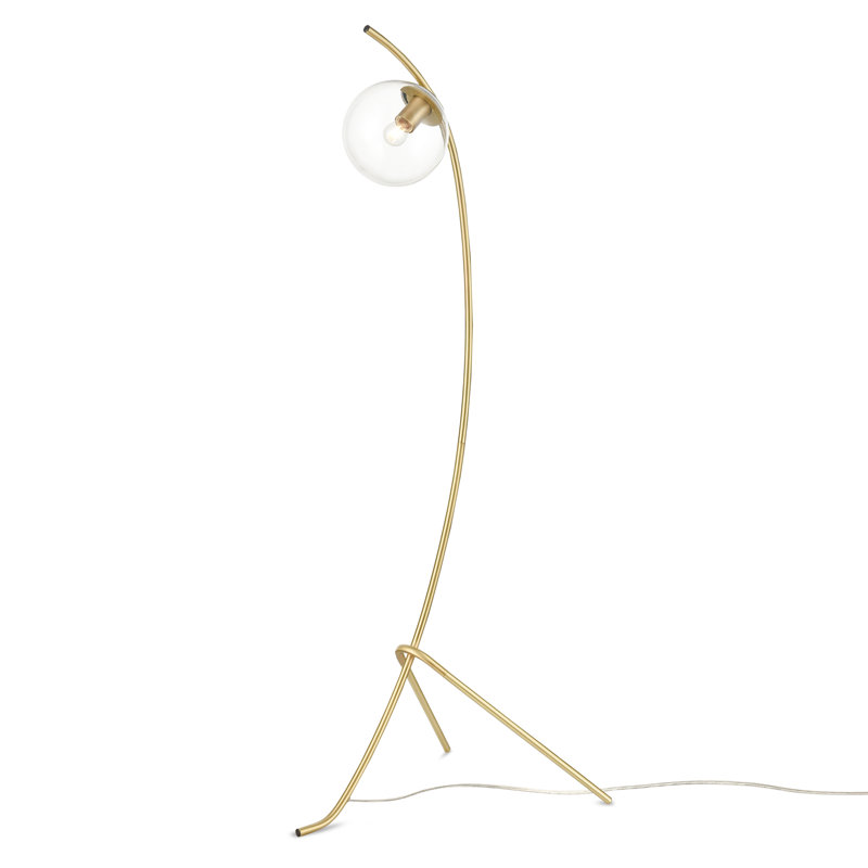59.83'' Brushed Brass Arched Floor Lamp