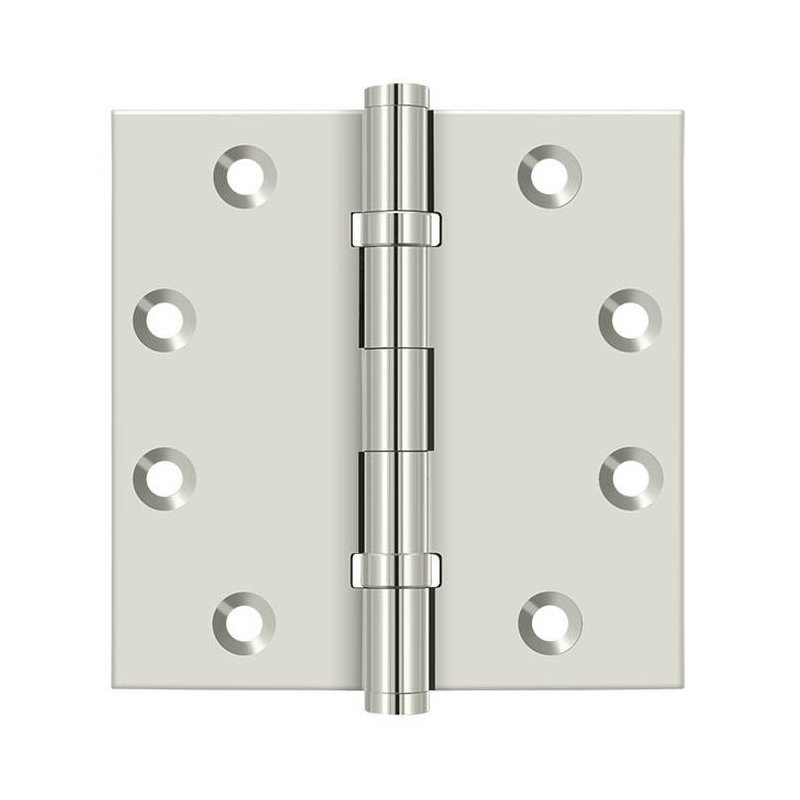 Butt Bearing Hinge, Polished Nickel