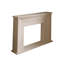 Foyer autoportant en bois massif beige-1830499161