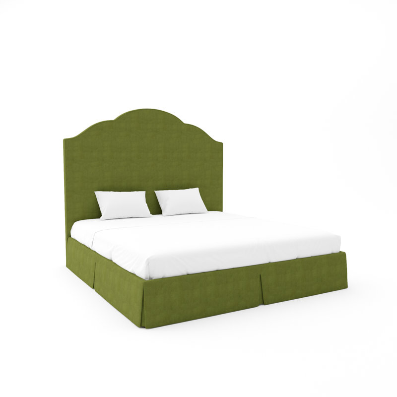 Columbia Bed, Queen, White, Posh Life Performance Velvet Spring