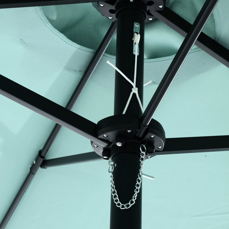 Double Sided Patio Umbrella. Large Rectangular. 100% Fabric. Easy Stop Function. Ideal For Garden, Poolside, Backyard Spot Outdoor Umbrella Rectangular - . Canopy. Effortless Shutting