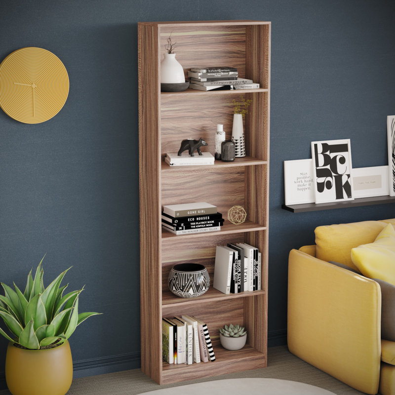 142cm H x 60cm W Standard Bookcase, 175 cm H x 60 cm W, Walnut