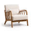 Fauteuil d'appoint moderne rembourré en bois massif Salma de 27,17 po de largeur avec coussin supplémentaire Salma-637253048