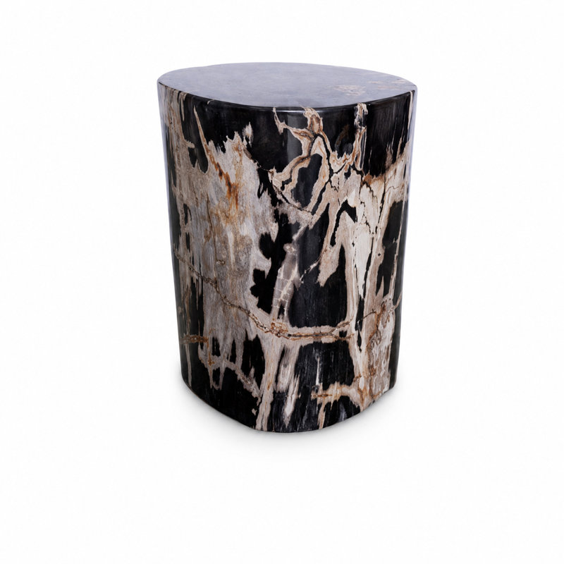 Elements Accent Stool, Natural Dark